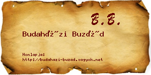 Budaházi Buzád névjegykártya